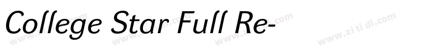 College Star Full Re字体转换